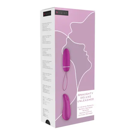 B Swish Bnaughty Deluxe Unleashed Wireless Bullet Raspberry 6 Modes