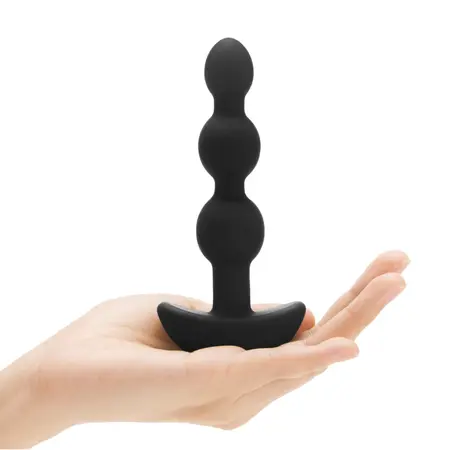 b-Vibe Triplet Vibrating Bead System Black Rechargeable 11.7cm