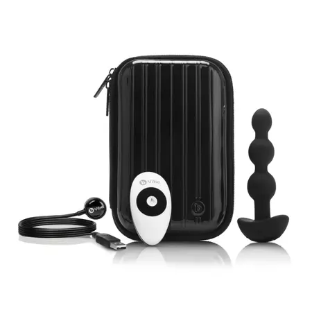 b-Vibe Triplet Vibrating Bead System Black Rechargeable 11.7cm