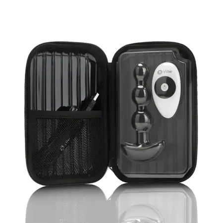 b-Vibe Triplet Vibrating Bead System Black Rechargeable 11.7cm