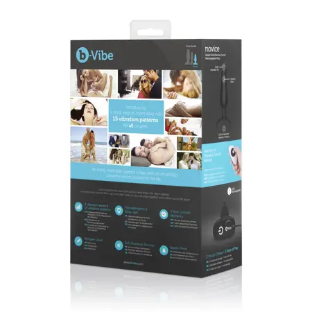 b-Vibe Novice Plug Black - Compact Rechargeable Silicone Model with Remote