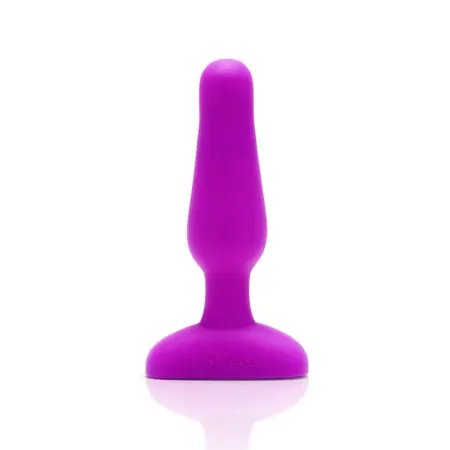 b-Vibe Novice Plug Fuchsia - Compact Silicone Vibrating Plug 10.2 cm