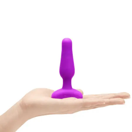 b-Vibe Novice Plug Fuchsia - Compact Silicone Vibrating Plug 10.2 cm