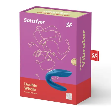 Satisfyer Partner Double Whale Couples Model, Waterproof, Blue Silicone