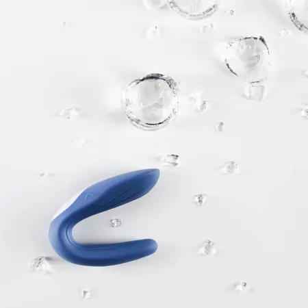 Satisfyer Partner Double Whale Couples Model, Waterproof, Blue Silicone