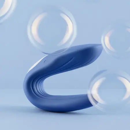 Satisfyer Partner Double Whale Couples Model, Waterproof, Blue Silicone