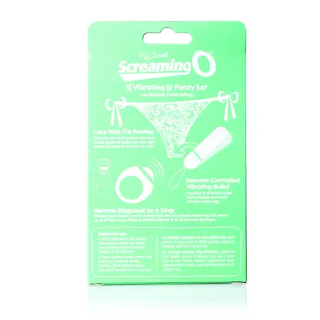 The Screaming O Remote Control Intimate Panty Vibe Set White, Adjustable