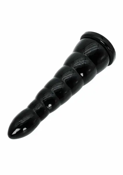 HIDDEN DESIRE Extreme Anal Cone 26 cm XXL PVC Black Wide Base