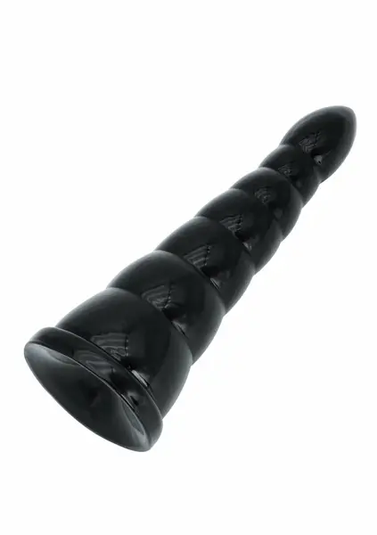 HIDDEN DESIRE Extreme Anal Cone 26 cm XXL PVC Black Wide Base