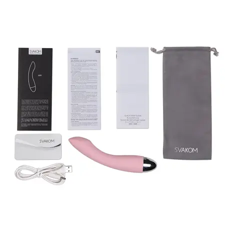 Svakom Amy Intimate Massager Pale Pink Rechargeable Waterproof 17cm