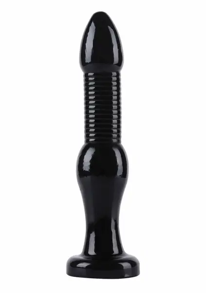 HIDDEN DESIRE Extreme Anal Intruder 28 cm XXL PVC Black Plug
