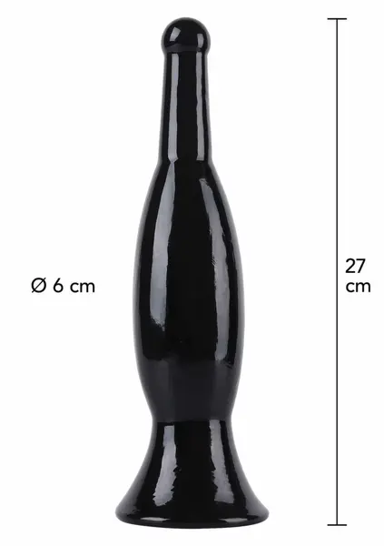 HIDDEN DESIRE Extreme Slider 27cm XXL Anal Gear, Black, PVC