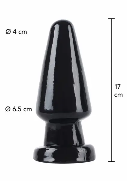 HIDDEN DESIRE Extreme Cone Head Large 17 cm Intimate Plug Black