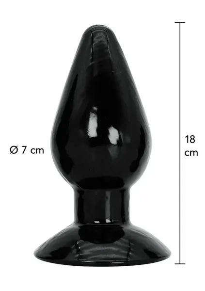 HIDDEN DESIRE Extreme Extra Large Plug 18 cm, Wide Base, Black