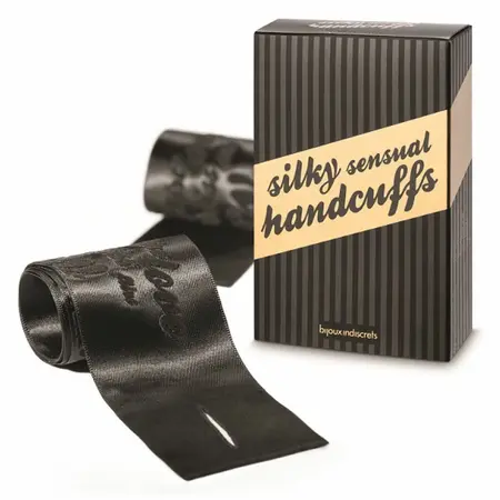 Bijoux Indiscrets Silky Soft Fabric Restraints Black 100% Polyester