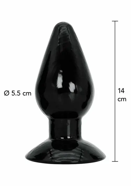 HIDDEN DESIRE Extreme Large Plug 14 cm Black - XXL Anal Gear