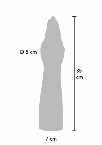 Extreme by Hidden Desire Heavy Hand Model XXL Black PVC 27 cm