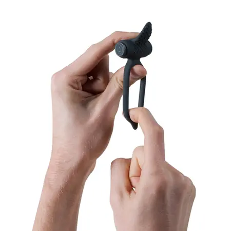 B Swish Bcharmed Classic Black - Silicone 5-Function Massaging Ring