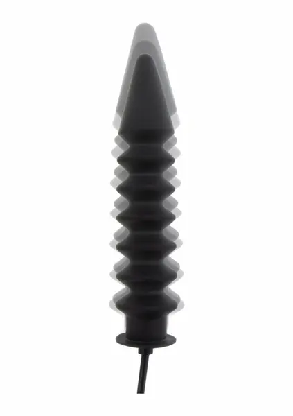 HIDDEN DESIRE Inflatable Ribbed Plug Expert Silicone Black Large