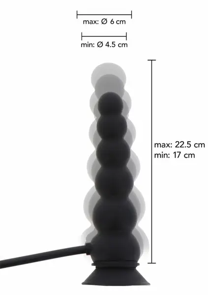 HIDDEN DESIRE Inflatable Suction Plug Expert Silicone Adjustable Black
