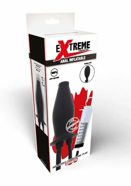 HIDDEN DESIRE EXTREME Inflatable Lubricating Plug Silicone Black