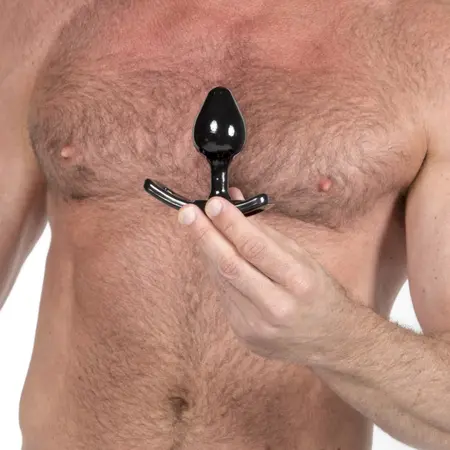 Perfect Fit Master Plug Small Black - Strap-On Compatible Plug, 8.9 cm