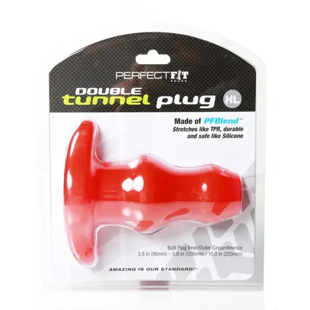 Perfect Fit Double Tunnel Plug XL Transparent - Wide Channel System