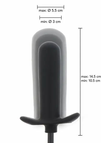 HIDDEN DESIRE EXTREME Inflatable Smooth Plug Starter Silicone Black