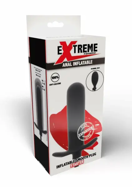 HIDDEN DESIRE EXTREME Inflatable Smooth Plug Starter Silicone Black