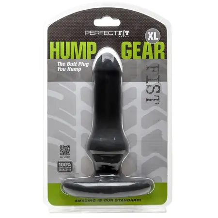 Perfect Fit Hump Gear XL Black - Advanced Anatomical Plug, Silaskin, 16.5cm