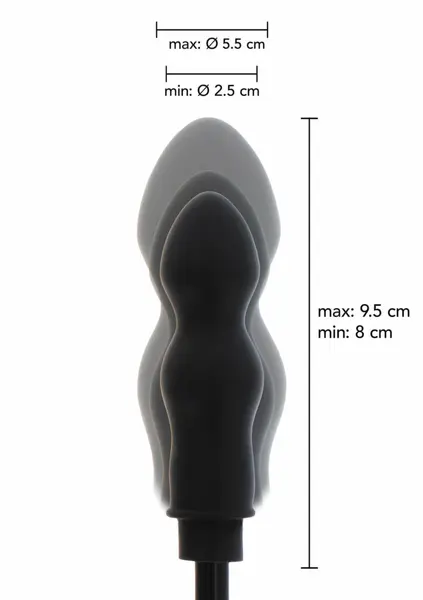 EXTREME Inflatable Dong Starter Silicone Intimate Expansion System Black