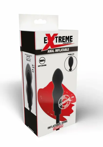 EXTREME Inflatable Dong Starter Silicone Intimate Expansion System Black