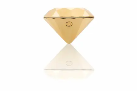 Bijoux Indiscrets Twenty One Vibrating Diamond - Gold-Plated Massager, 4.6x6.5cm