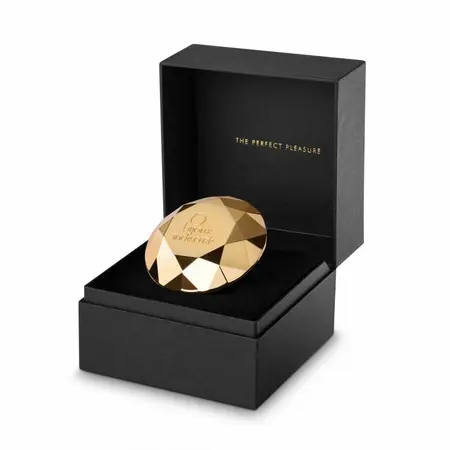 Bijoux Indiscrets Twenty One Vibrating Diamond - Gold-Plated Massager, 4.6x6.5cm