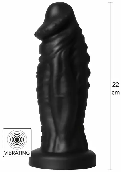 Devil Monster Silicone Intimate Machine with Suction Base, Large, Black