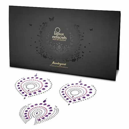 Bijoux Indiscrets Flamboyant Body Jewels Purple & Pink Set