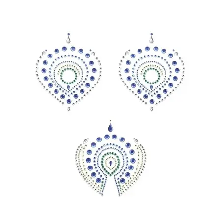 Bijoux Indiscrets Flamboyant Body Jewels Blue & Green Set