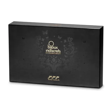 Bijoux Indiscrets Za Za Zu Feathered Soft Cuffs - Elegant Black Design