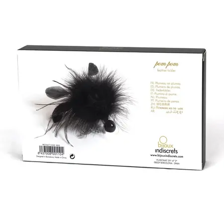 Bijoux Indiscrets Pom Pom Feather Sensual Touch Accessory Black