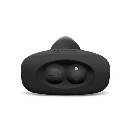 b-Vibe Rimming Plug 2 Black - Rotating Beads, Vibrating Tip, 15.2 cm