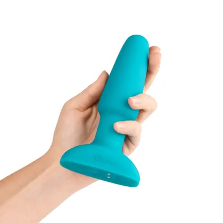 b-Vibe Rimming Plug 2 Teal - Rotating Beads & Remote, 15.2 cm Silicone