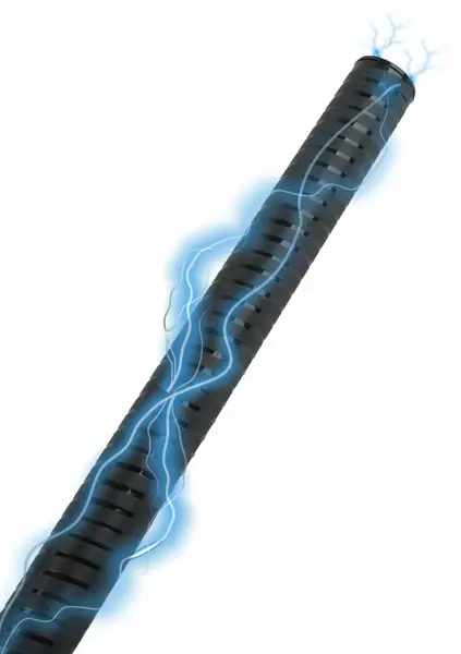 HIDDEN DESIRE Electro Shock Baton USB Rechargeable Black 28cm
