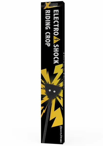 Electro Shock Riding Crop USB Rechargeable Black - Hidden Desire