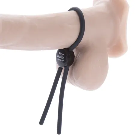 Fifty Shades of Grey Adjustable Silicone Performance Ring Black
