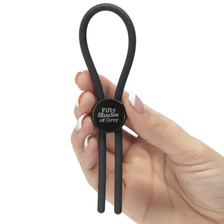 Fifty Shades of Grey Adjustable Silicone Performance Ring Black