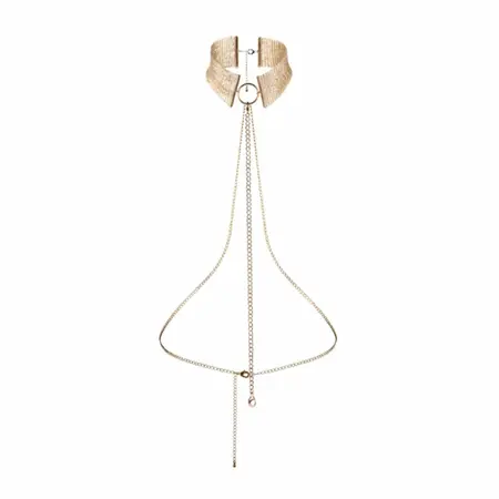 Bijoux Indiscrets Desir Metallique Gold Mesh Adjustable Collar