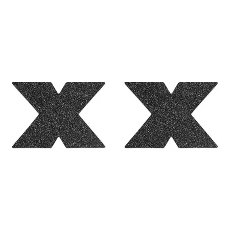 Bijoux Indiscrets Flash Cross Black Body Art Stickers - Reusable, Silicone