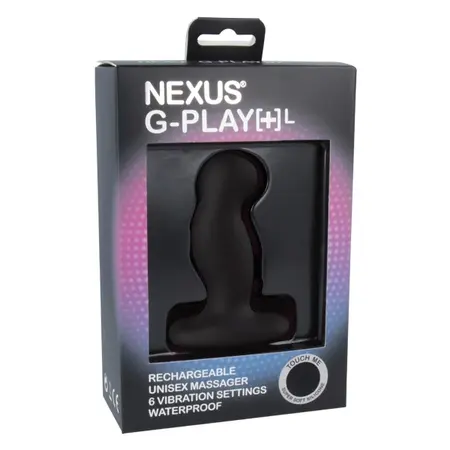 Nexus G-Play Plus Medium Black Vibrating Intimate Massager 7.3 cm