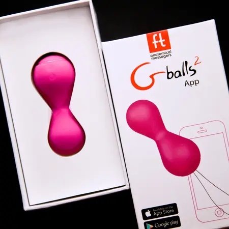 Gvibe Gballs 2 Petal Rose - Smart Kegel Trainer Bluetooth App Pink