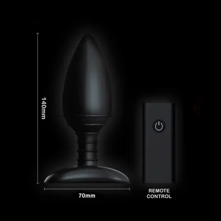Nexus Ace M Remote-Controlled Silicone Plug - 6 Modes, USB, Black